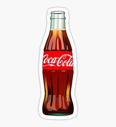 a bottle of coca cola sticker