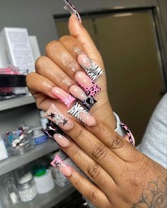 pretty & unique nails. Duck Nail, Drip Nails, Edgy Nails