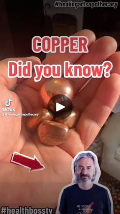 114K views · 3.1K reactions | Copper...Did you know?

#HealthBossTV #HealingArts #HealingArtsApothecary #Healingartsme #Healthbosstv #BeYourOwnHealthBoss #health #Copper | By Healing Arts | Healthboss did you know if you
have white hair like myself you probably have a copper
deficiency did you know that drinking from a copper vessel
has antimicrobial antibiotic antiviral properties people
dealing with any kind of arthritis and inflammation have
also been known to wear copper bracelets now if you're looking
to take copper internally Iris Sea Moss which contains 92 of
102 minerals is the best source this kind of copper Iris Sea
Moss is a sea algae that's packed with nutrients and good
for you HealthBoss Pretty cool, huh? Copper Deficiency, Sea Algae, Health Chart, Copper Vessel, Copper Bracelets, Health Recipes, Healing Arts, Sea Moss, A Sea