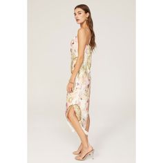 Multicolor floral satin (97% Polyester, 3% Elastane). Slip. Sleeveless. Cowl neck. Pull on. 39.5" from shoulder to hemline. Imported. Feminine Sleeveless Floral Print Slip Dress, Feminine V-neck Slip Dress With Floral Print, Feminine V-neck Floral Print Slip Dress, Multicolor V-neck Maxi Dress With Abstract Print, V-neck Abstract Print Beach Dress, Rent The Runway, Closet Designs, Cowl Neck, Slip Dress