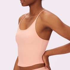 Our best-selling base layer now with a sexy racer back. Layer this tank or wear it soloÃ¢â‚¬Å¡Ãƒâ€žÃƒ ¶Ã¢Ë†Å¡Ãƒâ€˜Ã¢Ë†Å¡Ãƒâ€ our soothing universal fabric disappears under clothes and molds to the shape of your body. Now in Peach Jelly <3 Peach Jelly, Cozy Gift, Recycled Yarn, Racer Back, Recycled Fabric, Base Layer, Boy Shorts, Crop Tank, Perfect Match