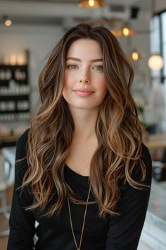 36 Balayage Hair Inspiration Ideas That Will Make You Obsessed with Your Hair 6 Balayage Hair Blonde Medium Caramel, Autumn Highlights For Brown Hair, Medium Brown With Caramel Highlights, Brown Hair With Caramel Balayage, Bob Hairstyles With Highlights, Medium Brown Hair With Highlights, New Blonde Hair, Brown Hair With Caramel