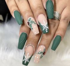 2024 Nails, Winter Nails Acrylic, Christmas Gel Nails, Christmas Nails Acrylic, Dec 25, Xmas Nails, Christmas Nail, Fancy Nails, Short Acrylic Nails