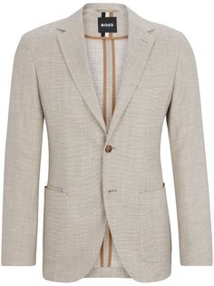 beige front button fastening peak lapels long sleeves buttoned cuffs two side patch pockets chest welt pocket rear slit English Clothes, Beige Blazer, Business Shoes, Dress Watch, Cotton Viscose, Clothing Essentials, Workout Jacket, Tie And Pocket Square, Cardigan Jacket