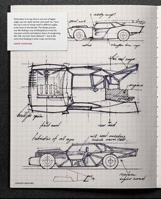 an open book with drawings on it and instructions to build a car in the background