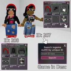 an image of two people in different outfits and some text on the same page that says game in desc