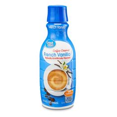 a bottle of french vanilla coffee creamer