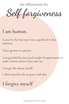 an affirmation for selfforigness with the words i am human and i am