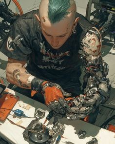 Cyberpunk Cyberware, Punk Character Design, Cyberpunk Rpg, Cyborgs Art, Arte 8 Bits, Cyberpunk Aesthetic, Arte Cyberpunk, Cyberpunk Character, Wallpaper Animes