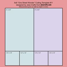 an image of a three - sided sheet with the numbers and measurements for each piece