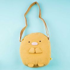 Sumikko Gurashi Plushie Pochette - Tonkatsu - Blippo Kawaii Shop Everyday Plush Backpack, Cute Plush Travel Bag, Halloween Sumikko Gurashi, Sumikko Gurashi Tonkatsu, Sumikko Gurashi Plush, Ebi Fry Sumikko Gurashi, Kawaii Plush Bags For Everyday Use, Sumikko Gurashi Rement, Girly Bags