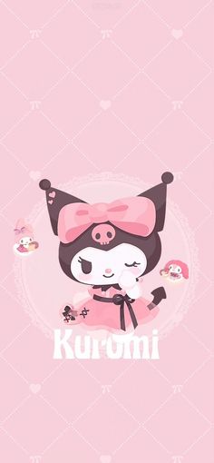 Kuromi Pink Background, My Melody And Kuromi Wallpaper Iphone, Pink Kuromi Wallpaper, Kuromi Wallpaper Pink, Kuromi Pink, Sanrio Wallpapers, Tartan Wallpaper, Whatsapp Wallpaper Cute