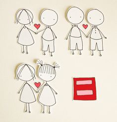 Señorita Cara Carmina belives in:  L O V E  <3 Paper Cut Art, Stick Figures, Recycled Crafts, Children's Book Illustration, Paper Cut, Stop Motion, Book Illustration, Diy For Kids, Artist Inspiration