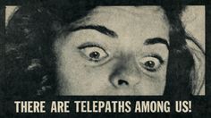 there are telepaths among us poster with woman's face and eyes