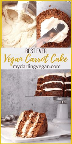 the best ever vegan carrot cake with white frosting