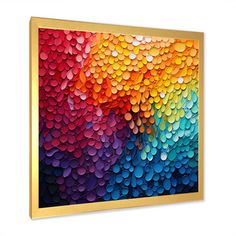 a colorful painting with lots of circles on it