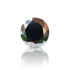 an image of a black diamond on a white background with reflection in the foreground