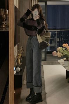 Korean Outfit Inspo Casual, Korean Outfit Ideas Street Styles, Kpop Winter Fashion, Outfit Coreen, Korean Street Wear Women, Tall Fashion For Women, Korean Outfits Street Styles, Winter Korean Outfits, Korean Casual Outfits Street Styles