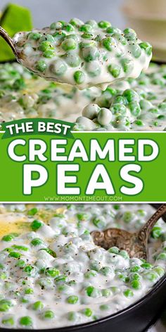 the best creamed peas recipe is in a skillet