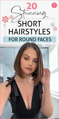 20 Stunning Short Hairstyles For Round Faces: If you have a round face, the chances are that people always advise you to keep your hair long to prevent your face from looking too round. But the tides are turning, and short hairstyles for round faces have become the latest fad for women. Scroll down to check out some surreal and flattering short hairstyles that go well with this face shape. #hairstyles #hairstyleideas #shorthairstyles #roundface Chubby Face Haircuts, Short Hair Cuts For Round Faces, Hairstyle For Chubby Face, Round Face Haircuts, Short Hair Styles For Round Faces, Pixie Bob, Round Faces, Medium Hair Cuts