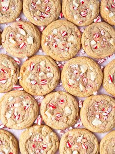 cookies with candy canes and white chocolate chips