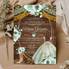 Sage Green Mexican Quinceañera Rustic Wood Invitation
Mis Quince 15 Anos, 16th Birthday, Sage Green Quinceanera Theme, Rustic Quinceanera, Charro Quince, Green Quinceanera Theme, Mexican Quinceanera, Quince Themes, Wood Invitation, Quinceanera Planning, Quince Decorations