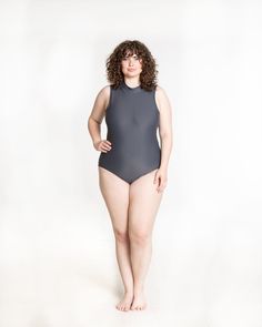 Sleeveless Mock-Neck Swimsuit One-Piece Cover Clothing Sleeveless Second-skin Bodysuit For Pool, Second-skin Sleeveless Bodysuit For Poolside, Second-skin Bodysuit For Poolside, High Stretch Sleeveless Bodysuit For Pool, Gesture Reference, Character Help, Swim Bodysuit, Illustration Reference, Toys Design