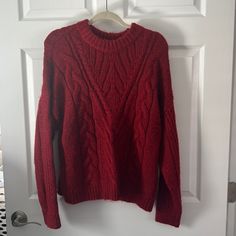 Super Cute Sweater That I’ve Never Worn! Digital Closet, Sweater For Women, Cute Sweater, Red Sweater, S Crew, Cute Sweaters, Dream Clothes, Vintage Sweaters, Red Sweaters