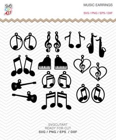 music earings svg files