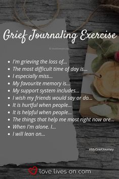 Grief Journaling Prompts – thelifeididntchoose How To Grieve A Relationship, How To Grieve, Bereavement Support, Journaling Prompts, Journal Writing Prompts, Therapy Activities