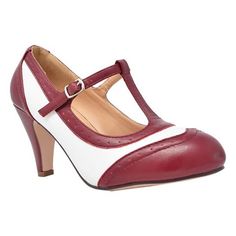 Kimmy-51 T-Strap Pump - Burgundy/White Chase + Chloe Size 10 New 3.5'' Heel Buckle Closure Light Weight Cloth Shoe Bag Man-Made Upper Man-Made Lining Man-Made Sole Imported First Purchase On Poshmark? Sign Up & Use Invite Referral Code: Rosebudsterling At Checkout On Your First Purchase You'll Receive $10 Off! Orders Must Be A Minimum Of $5 To Qualify. Bin 006 Retro T-strap Heels With Heel Strap, White Mary Janes With Ankle And Heel Straps, White High Heel Mary Janes With Heel Strap, Summer White Ankle Strap Mary Janes, Retro T-strap Heels With Buckle Closure, White Mary Jane Heels With Buckle Closure, Retro White 4-inch Heels, Vintage White Ankle Strap Heels, Vintage White Heels With Ankle Strap