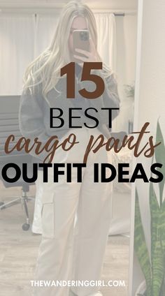 Thinking about what to wear with cargo pants? In this post, I show you 13+ amazing cargo pants outfit ideas for fall, spring, winter, and summer. These outfits include beige cargo pants, white cargo pants, black cargo pants, brown cargo pants, green cargo pants, and more. How To Wear A Cargo Pants, Concert Cargo Outfit, Womens Outfits With Cargo Pants, Cargo Pants Outfits Women Winter, What Tops To Wear With Cargo Pants, White Wide Leg Cargo Pants Outfit, Cargo Pants Outfit No Crop Top, Cargo Pant Styling Women, Cargo Pants Styling Ideas