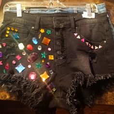 Bling Out Custom Shorts Fun Black Bottoms For Spring, Fun Fitted Party Bottoms, Multicolor Short Bottoms For Party, Custom Shorts, Customer Support, Full Service, Fast Delivery, Womens Shorts, Women Shopping