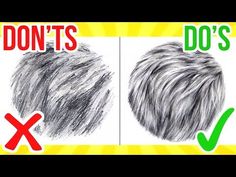 two pictures with the same hair color and one has an arrow pointing to it that says don't do's