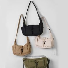 Multi-Pocket Crossbody Bag Width Height Thickness 27 25 11 measurement is cm.Product Information Material: 100% Nylon Color: Black Wash care: Hand Wash, Wipe Clean Army Green, Cleaning Wipes, Crossbody Bag, Hand Wash, Black, Color