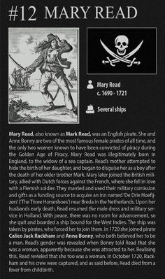 an article about mary read's novel, the pirate and other stories from her book