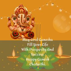 happy ganesha greeting card with lord ganesha on the occasion of diwaling