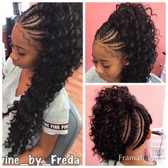 Cornrow Side Ponytail, Braided Up Ponytail, Braids Side, Side Braid Ponytail, Braided Side, Weave Ponytail Hairstyles, Easy Hairstyles For Medium Hair, Side Ponytail, Braided Ponytail Hairstyles