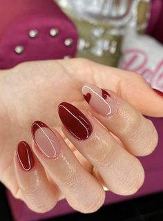 Kutek Disney, Maroon Nails, Her Nails, Soft Nails, Red Nail, Fall Nail