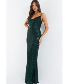 QUIZ Women's Cowl Neck Sequin Fishtail Evening Dress - Macy's Dress For Prom, Prom Dresses 2020, Sequin Maxi, Sequin Maxi Dress, Dresses 2020, Maxi Dress Green, Sequin Dress, Cowl Neck, Evening Dress