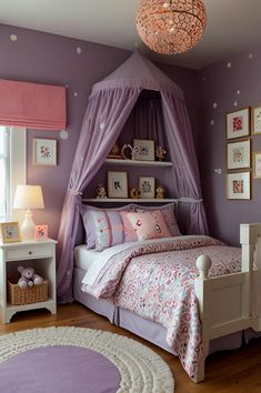 Simple yet stylish, these purple toddler bedroom designs for girls are both functional and fun. Featuring soft purple tones, adorable decor, and toddler-friendly furniture, these ideas are perfect for any little girl's space! 💜 #PurpleBedroom #ToddlerRoomIdeas #GirlsRoomInspo Room Design For Girls Interiors, Purple And Aqua Bedroom, Daughters Bedroom Ideas, Simple Girls Room Ideas, Preteen Girls Bedroom Ideas Purple, Teal And Purple Bedroom For Girls Kids, Pink And Purple Toddler Room, Lavender Kids Room, Purple Kids Room Ideas