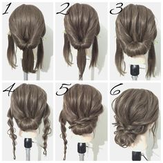 30 MEDIUM LENGTH HAIRSTYLES | Visit My Channel For More Other Medium Hairstyle Chignon Simple, Diy Updo, डिजाइनर कपड़े, Low Bun Hairstyles, Fishtail Braid, Shoulder Hair, Peinados Fáciles Para Cabello Corto, Work Hairstyles