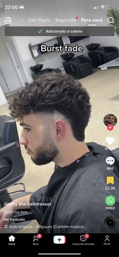 Mens Burst Fade Haircut Short, Burst Fade Messy Hair, Burst Fade With Beard, Men’s Burst Fade Haircut, Mens Burst Fade, Short Burst Fade, Burst Fade Mullet Straight Hair, Burst Fade Short Hair, Burst Fade Straight Hair