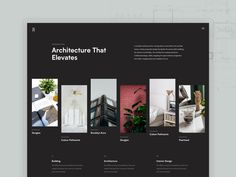 the website design for architecture that elevates