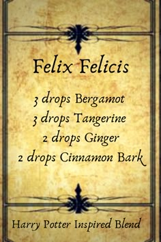 Essential Oils Diffuser Blends, Felix Felicis, Magic Potions, Harry Potter Cosplay, Essential Oils Diffuser