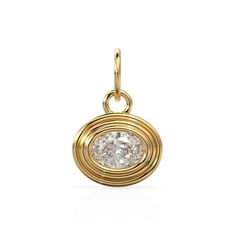 Yellow Solid Gold 18k Natural Oval Diamond Charm Pendant Bezel Connector Jewelry Finding Stamped 14k or 18k gold Available Stone Sizes - 6x4mm Diamond Quality: DEF SI 6.4mm bail with 5.6mm hole Materials: 18k Solid Gold. Please note that Gold orders are made to order in your choice of gold & Beads are drilled to your choice. So please look at handling time carefully before placing orders. To rush order please contact us in advance. Gold Schmuck, Bezel Jewelry, Gold Bubbles, Color Beads, 18k Gold Jewelry, Bezel Pendant, Diamond Charm, Bezel Diamond, Oval Diamond