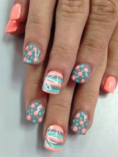 You always think that only sophisticated designs can rock your nails? I have to say that you are misled. Even some simple shapes and simple Fingernail Designs, Manicure Gel, Heart Nail, Spring Nail Art, Kandy, Gel Nail Designs, Cute Nail Designs, Cool Nail Designs, Fancy Nails