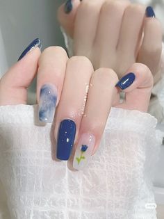 Hello Nails, Her Nails, Chic Nails, Cute Acrylic Nails, Blue Nails, Nail Manicure, Swag Nails