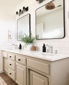 Bathroom remodel, painted cabinets, chalkpaint, chalk paint cabinets Tan Cabinets Bathroom, Restroom Cabinets Ideas Paint Colors, Light Brown Bathroom Cabinets, Tan Bathroom Vanity Paint Colors, Brown Bathroom Countertop, Tan Bathroom Cabinets, Beige Cabinets Bathroom, Tan Bathroom Vanity, Cream Bathroom Cabinets