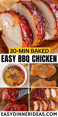 easy bbq chicken recipe with the title overlay